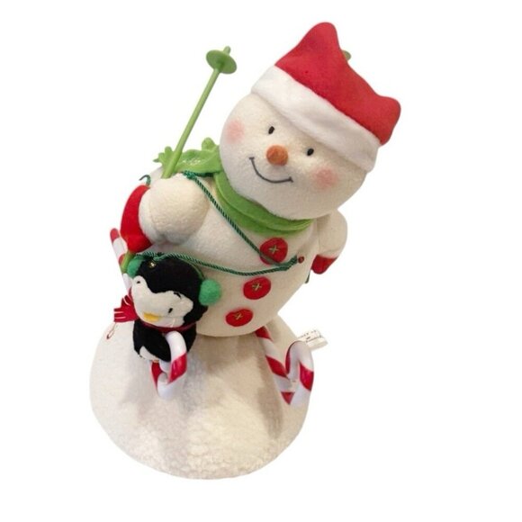 Vintage Hallmark Jingle Pals Snowman Plush Skiing Singing 2012 Christmas WORKS! - Picture 3 of 7